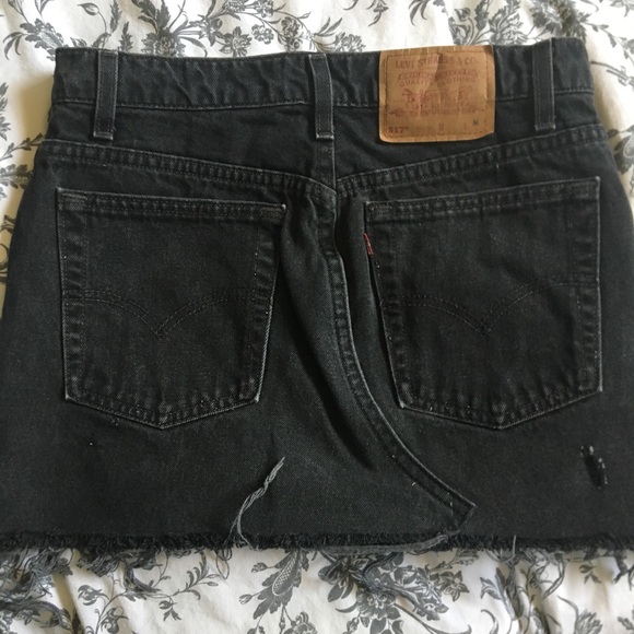 Vintage Levi Jean Skirt M - Picture 2 of 2